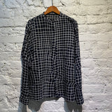 HAIDER ACKERMANN BLACK/WHITE GRID SHIRT