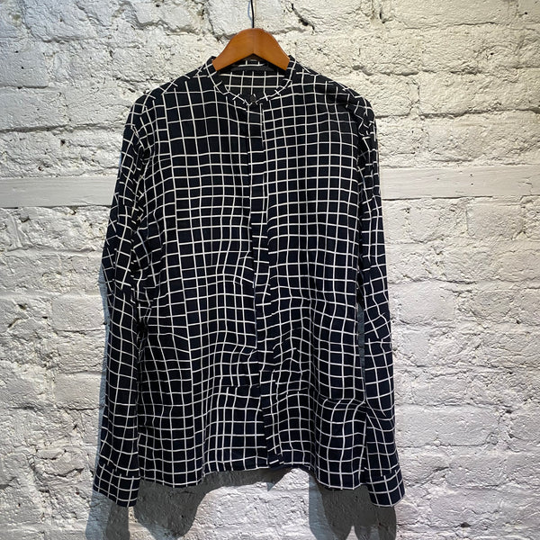 HAIDER ACKERMANN BLACK/WHITE GRID SHIRT
