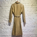 EMIN + PAUL CAMEL CRINKLE PU TRENCH COAT