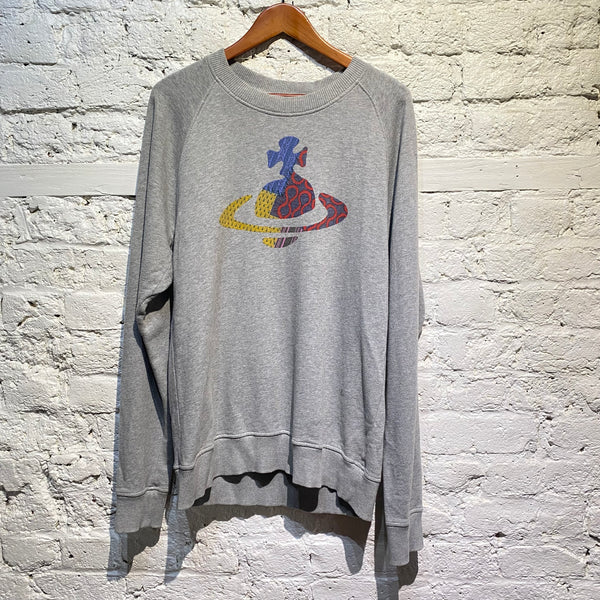 VIVIENNE WESTWOOD ANGLOMANIA GREY ORB SWEATSHIRT