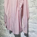 ALEXANDER MCQUEEN PINK STRIPED HARNESS SHIRT