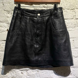 TELFAR BLACK LEATHER MINI