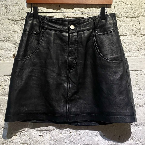 TELFAR BLACK LEATHER MINI
