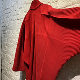 ISSEY MIYAKE HOMME PLISSE RED OVERCOAT