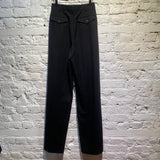 JUNYA WATANABE BLACK WOOL WIDELEG TROUSERS