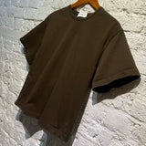 MATTEAU BROWN T-SHIRT CIRCLE CUT OUT