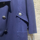 YOHJI YAMAMOTO NAVY WOOL OVERCOAT