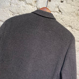 KENZO HOMME CHARCOAL WOOL CASHMERE COAT