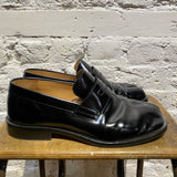 MARGIELA BLACK LEATHER TABI LOAFERS