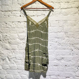 JUNYA WATANABE MAN GREEN SILK BARBWIRE CAMI TOP/MINI DRESS