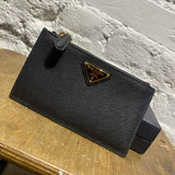 PRADA BLACK SAFFIANO CARD WALLET