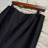 MIU MIU MIDNIGHT WOOL MIX WRAP SKIRT