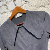 JW ANDERSON GREY JERSEY WRAP TOP