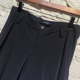 LIMI FEU BLACK NYLON CROPPED TROUSERS