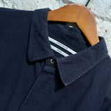 ROBERT GELLER NAVY COTTON/LINEN SHIRT