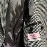 MARTINE ROSE BLACK/WHITE MINI HOUNDSTOOTH BLAZER