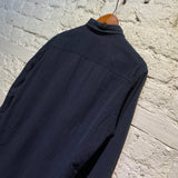 ROBERT GELLER NAVY COTTON/LINEN SHIRT
