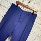 AMI NAVY CIGARETTE FIT TROUSERS