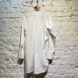 VICTORIA BECKHAM WHITE RUFFLE TRIMMED SHIRT
