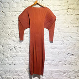 ADOLF DOMINGUEZ RUST CRINKLE DRESS