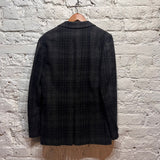 BOTTEGA VENETA DARK CHECKED WOOL JACKET