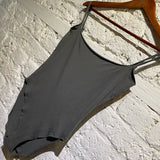 SKIMS CHARCOAL GREY BODYSUIT