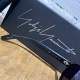 YOHJI YAMAMOTO BLACK ROUND SUNGLASSES