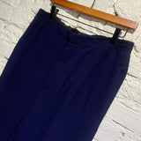 ALEXANDER MCQUEEN NAVY TROUSERS WITH CUFF DETAILS