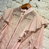 BALMAIN PINK LACE SHIRT