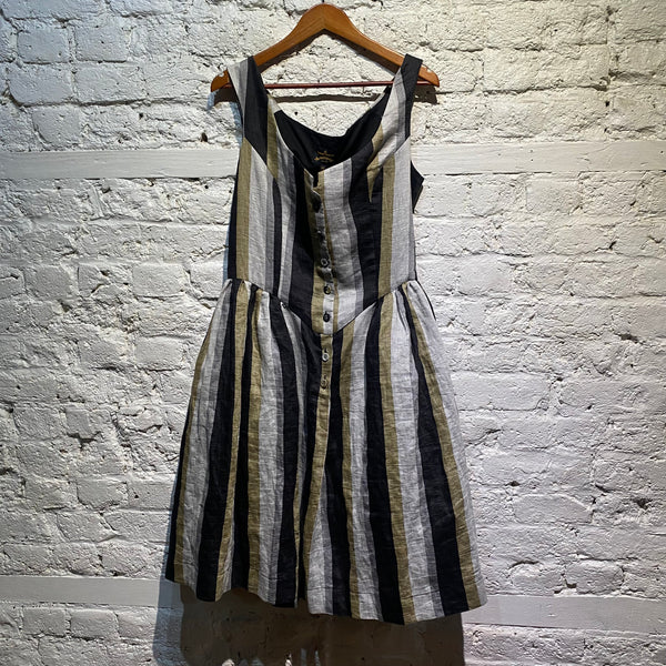 VIVIENNE WESTWOOD ANGLOMANIA STRIPED PANIER DRESS