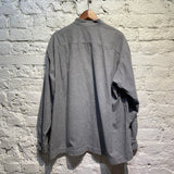 ISSEY MIYAKE VINTAGE COTTON LABEL GREY COLLARLESS SHIRT