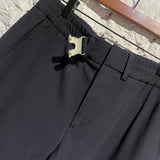 WOOYOUNGMI BLACK CUFFED TROUSERS