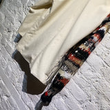RAFAELA PESTRITU BLAZER WITH KNITTED SLEEVE