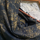 VIVIENNE WESTWOOD ANGLOMANIA BLACK/BROWN LACE PRINT COTTON DRESS