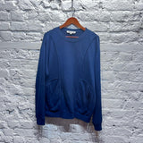 ALEXANDER MCQUEEN	MCQ DARK BLUE PATCHWORK SWEAT TOP