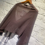 LUDOVIC DE SAINT SERNIN BROWN WRAP TOP
