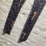 COMME DES GARCONS NAVY PRINT LEGGINGS