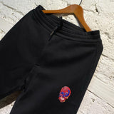 ALEXANDER MCQUEEN BLACK SKULL SWEATPANTS ZIP BACKS