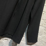 COMME DES GARCONS BLACK CREPE DE CHINE BOAT NECK TOP