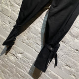 DION LEE BLACK BELTED TROUSERS