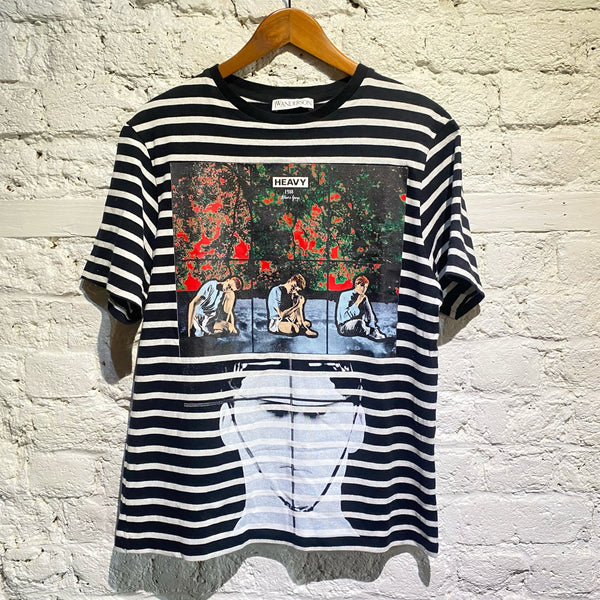 JW ANDERSON BLACK/WHITE PRINT T-SHIRT