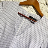ELLERY STRIPED COTTON “HILDEBERG” V-NECK DRESS