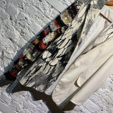RAFAELA PESTRITU BLAZER WITH KNITTED SLEEVE