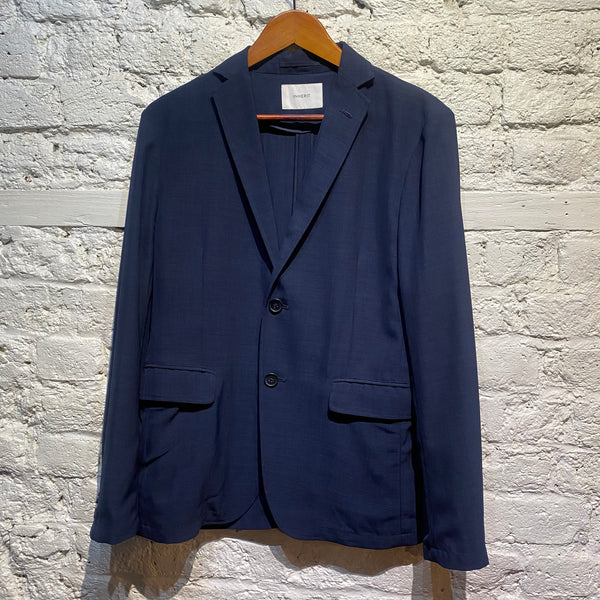 INHERIT NAVY UNLINED FINE WOOL JACKET