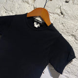 JUNYA WATANABE COMME DES GARÇONS BLACK NYLON STRETCH S/S TOP