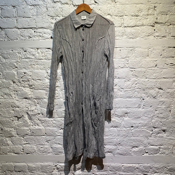 CREA CONCEPT GREY CARDIGAN/SHIRT DRESS
