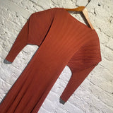 ADOLF DOMINGUEZ RUST CRINKLE DRESS