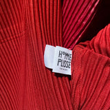 ISSEY MIYAKE HOMME PLISSE RED OVERCOAT