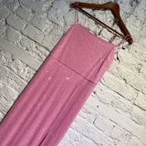 ROTATE PINK SEQUINNED LONG DRESS