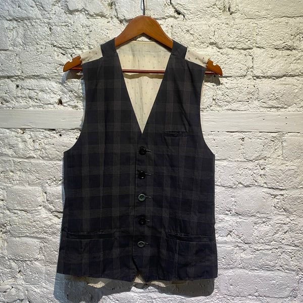 UNDERCOVER CHECK WAISTCOAT